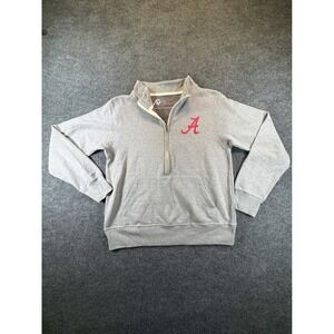 Alta Gracia Alabama Crimson Tide Quarter Zip Sweatshirt Gray Mens Large L